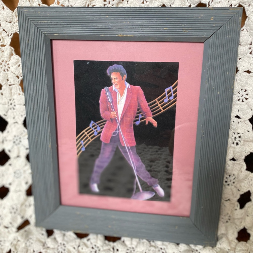 Vintage Elvis Framed Photo